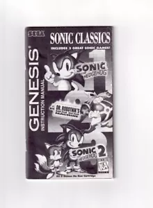 Sonic Classics - Authentic Manual Instruction Booklet - Sega Genesis - Bild 1 von 2