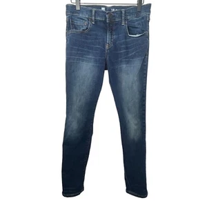 Gap Kids Girls Size 18 Super Skinny Jeans Blue Dark Wash Stretch Denim - Picture 1 of 15