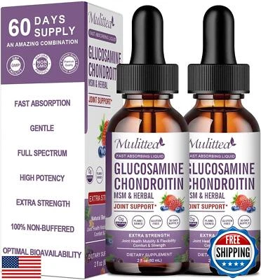 Gotas líquidas de glucosamina condroitina MSM-con saúco, boswelia e hialurónico Foto 1 de 4