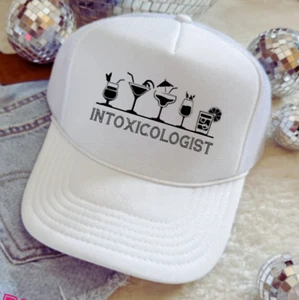 Intoxicologist, Bartender, White, Men's and Women's Otto Brand Trucker Hat - Picture 1 of 5