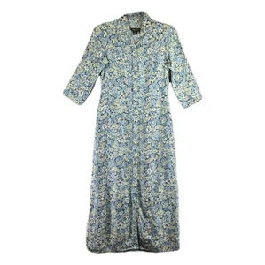 Eddie Bauer Womens Multicolor Floral Linen Blend Maxi Dress 3/4 Sleeve Size 6 - Picture 1 of 16