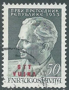 1953 TRIESTE B USATO COMPLEANNO DI TITO - RA24-5 - Imagen 1 de 1