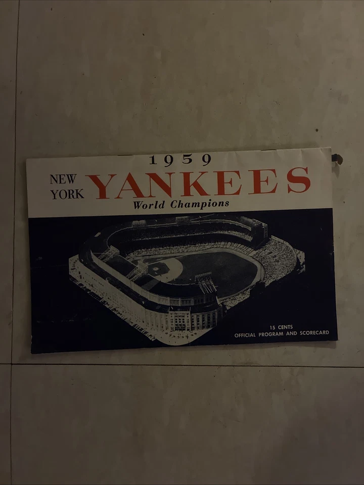 1959 NY YANKEES Game Program Vs Baltimore - Yankee Stadium -  unscored (*) - Image 1 of 1