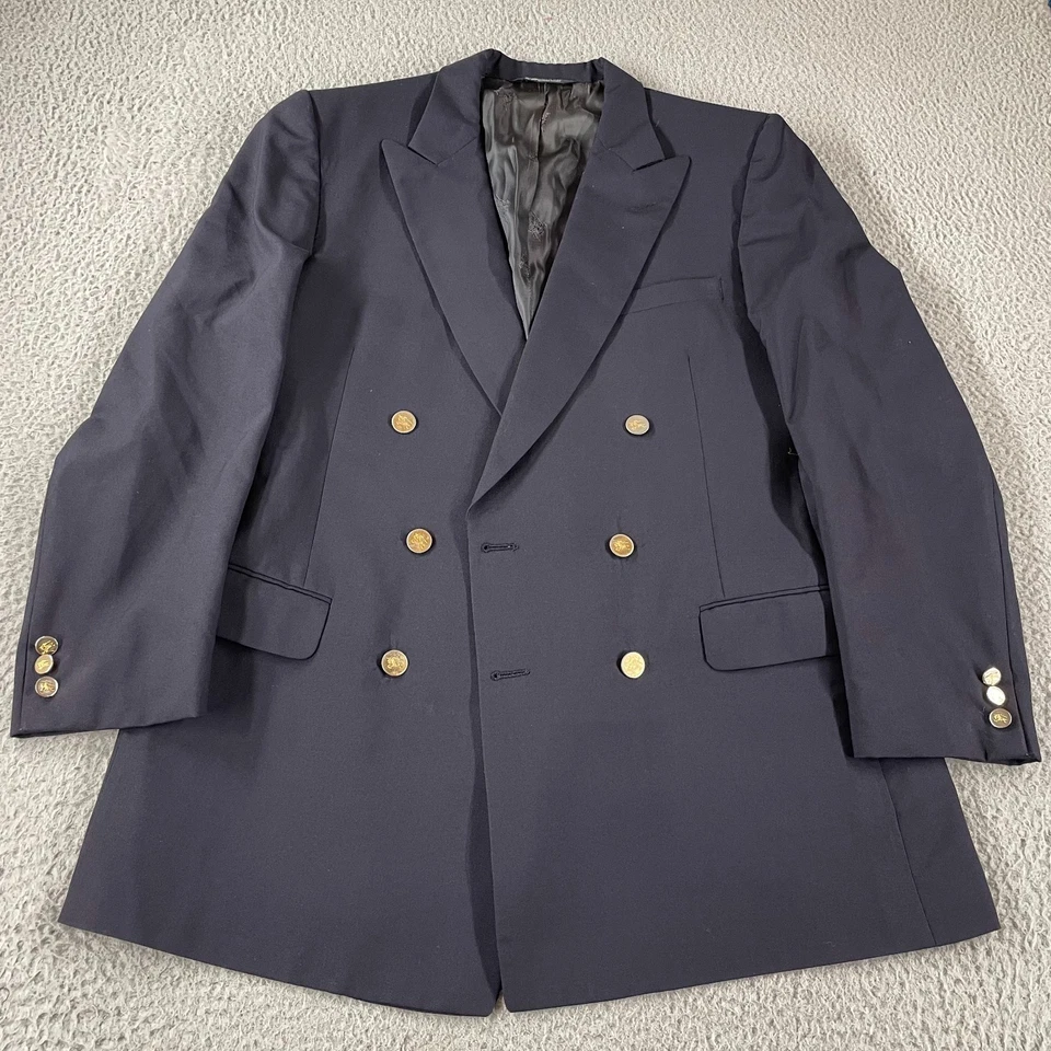 Blazer de colección Burberrys para hombre azul marino lana doble botonadura traje chaqueta *Leer* Foto 1 de 4