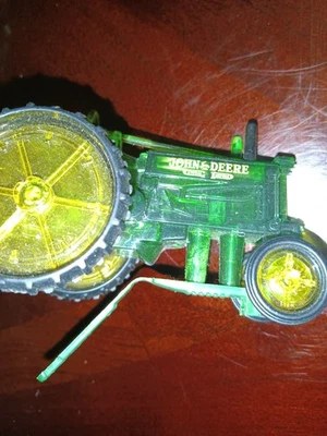 John Deere 3" Tractor Plástico Cadena Luces Cubiertas Árbol de Navidad Adornos Foto 1 de 3
