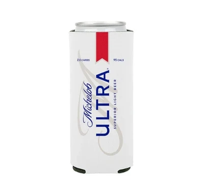 2 Nuevas AUTÉNTICAS LATAS MICHELOB ULTRA BLANCAS DELGADAS Cerveza Koozie Foto 1 de 2