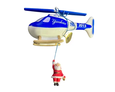 New York Yankees 2013 Santa Claus Helicopter Ride Ornament Danbury Mint NIB. - Image 1 of 4