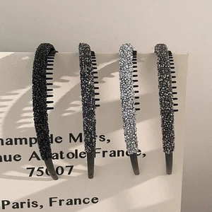 Girls Rhinestone Hair Accessories Toothed Hair Clips Headband For Broken H^G* - Picture 1 of 12