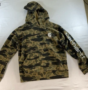 Carhartt Boys Camo Graphic Hoodie Sweatshirt Size Small 8-10 - Picture 1 of 5