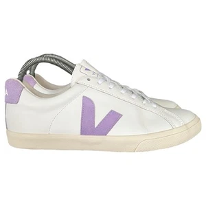 VEJA Shoes Women Size 8.5 Esplar Leather White Parme Sneakers - Picture 1 of 7