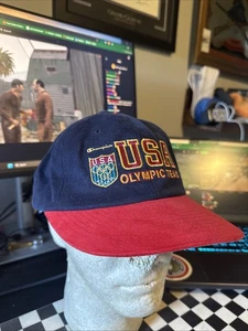 Vintage United States Olympics Team Hat Mens Snapback Champion National USA - Picture 1 of 11