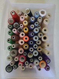 Serger Machine Sewing Thread Lot 60+ Spools Overlock Maxi Lock Multi Color  - Picture 1 of 15