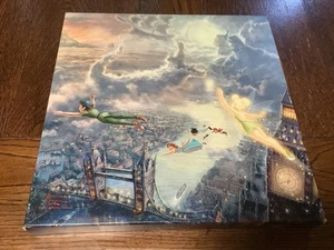 Thomas Kinkade Leinwand Disney Tinker Bell & Peter Pan Fly To Never Land 14x14 - Bild 1 von 8