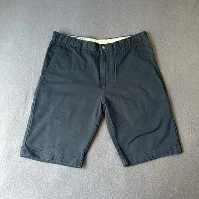 Volcom Men Shorts 32 Navy Chino Pockets Mid Rise Summer Logo 10" Inseam - Image 1 of 4