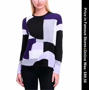 CALVIN KLEIN Women's Geometric Sweater, - Picture 1 of 2