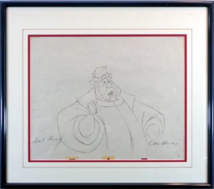 Walt Disney La Bella Addormentata Re Hubert Produzione Originale Disegno FIRMATO! - Foto 1 di 3