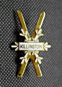 Killington Ski Pin Vermont Skis Snowflake Ski - Picture 1 of 3