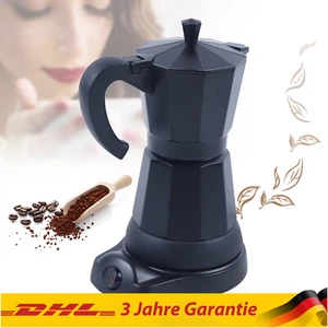 300ml Elektrische Kaffeemaschine Espressokocher Mokka Kanne Coffee Pot 6 Tassen - Bild 1 von 13