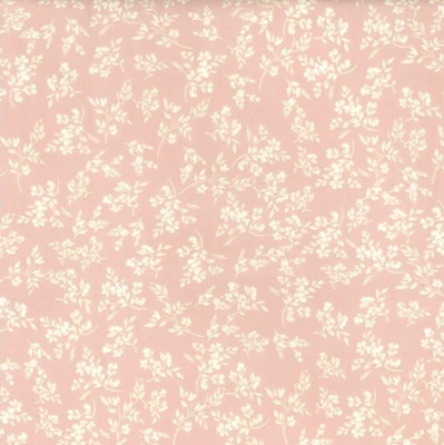 Cotton Fabric - Rose Pink & White Ditsy Floral Print Quilting Craft Dress Fabric - Image 1 of 4