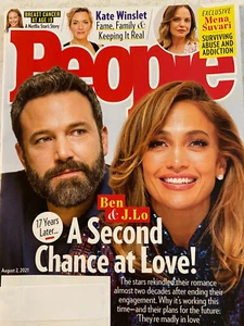People Magazine Aug. 2, 2021 ~ Ben & J.Lo, 17yrs. Later A Second Chance At Love - Picture 1 of 2