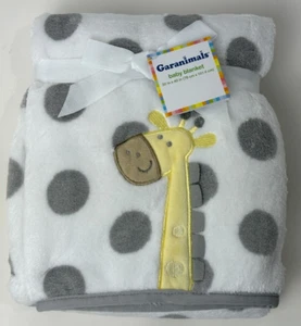 Nueva con etiquetas Garannimals Walmart Gris Blanco Lunares Amarillo Jirafa Peluche Bebé Manta - Imagen 1 de 5
