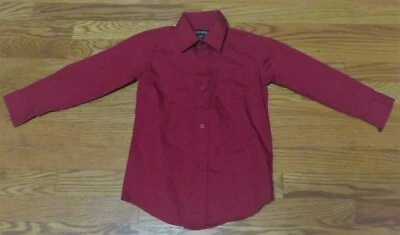 Camisa de vestir de algodón con botones manga larga para niños, (4-5) marca Granate George Foto 1 de 3