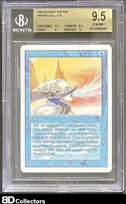 REVISED SIREN’S CALL BGS 9.5 1994 Magic The Gathering MTG Gem Mint - Image 1 of 2