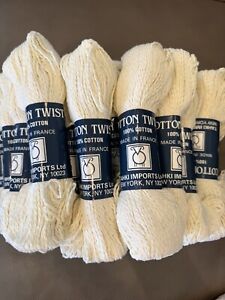 Tahki Yarns Cotton TWIST 50 Gram  # 772 Ivory Cream Made In France 95 Yards