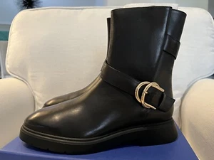Stuart Weitzman Brenna Black Sport Calf Boot US8 EU38.5 NWB - Picture 1 of 8