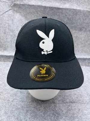 Playboy x Lids Hat Cap Snap Back Adult Black Acrylic Wool Poly Blend Trucker - Image 1 of 4