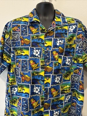 Camisa para hombre Roundy Bay manga corta abotonada talla grande estilo hawaiano Foto 1 de 4