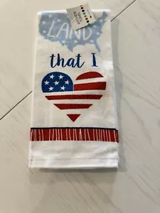 NUEVO CON ETIQUETAS Ritz 1 Toalla de Cocina Patriótica Roja Blanca Azul 4 de Julio Land That I L - Imagen 1 de 6