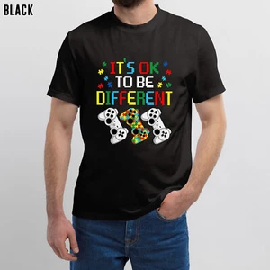 Its Ok To Be Different Game Boys Autism Awareness Men T-Shirt, Autism Tee Gifts - Picture 1 of 10