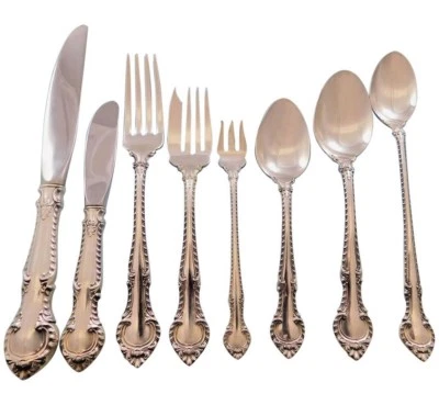 English Gadroon by Gorham Sterling Silver Flatware Set for 8 Service 70 pieces - Image 1 of 4