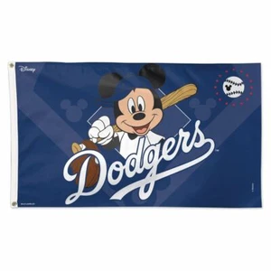 LOS ANGELES DODGERS MICKEY MOUSE BASEBALL 3'X5' DELUXE FLAG NEW WINCRAFT 👀 - Picture 1 of 1