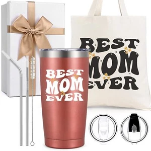 LiqCool Christmas & Mother's Day Gift - Best Mom Ever Tumbler Gift Set 20 Oz ... - Picture 1 of 7
