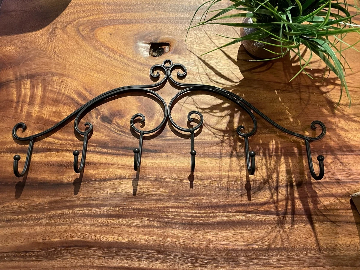 Perchero De Pared Con Forma De Nota Musical – Ganchos Vintage Para Colgar Abrigos, Sombreros, Llaves O Toallas (30x16 Cm, Hierro Negro)