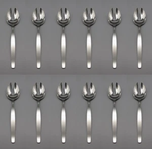 SET OF TWELVE - Oneida Stainless FROSTFIRE Salad Serving Forks * - Picture 1 of 3