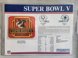 Willabee & Ward NFL Super Bowl 5 Parche Colts Vs. Cowboys-¡Muy Bonito! - Imagen 1 de 1
