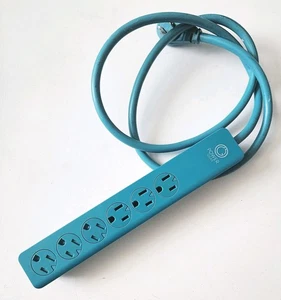 Vintage Vibrant TURQUOISE BLUE Power Gear 6Outlet Power Strip/ Wall Power Strip - Picture 1 of 13
