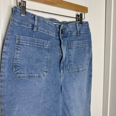 Bagatelle High Rise Crop Straight Baggy Jeans Women Size 30 Blue Wide Leg - Image 1 of 4