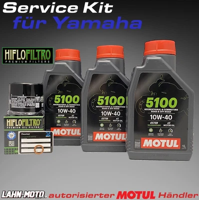 Servicekit Yamaha MT-09 Ölwechsel Ölfilter+Motul 5100 10w40 - Bild 1 von 4