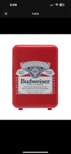 Budweiser 6 Dosen Mini Kühlschrank Getränkecenter elektrische Kühlbox, neu, kostenloser Versand - Bild 1 von 7