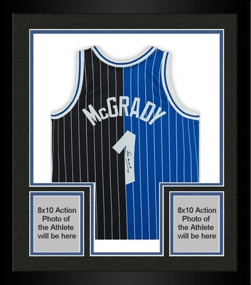 Camiseta deportiva Swingman Mitchell & Ness 2003-04 firmada por Tracy McGrady Magic enmarcada Foto 1 de 4