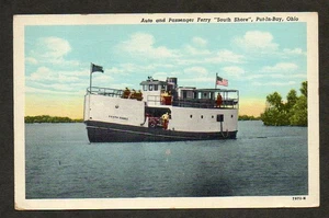 South Shore Lake Erie Ferry Put-In-Bay Ohio 1951 Linen Teich Postcard - Picture 1 of 2