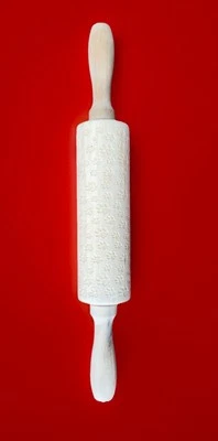 Wooden Pet Paw Print Cutouts Rolling Pin Perfect For Animal Lovers - Image 1 of 4