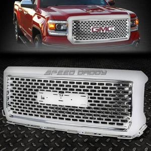 FOR 14-15 GMC SIERRA 1500 GMT K2XX FRONT UPPER CHROME ABS DENALI OE STYLE GRILLE - Picture 1 of 5