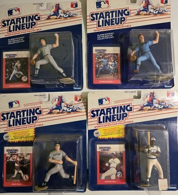 Starting Lineup Lot 1988 Jack Clark Dave Righetti George Bell Shane Rawley SLU - Image 1 of 4