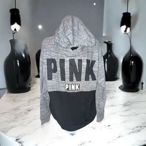 VS Rosa Grande Cuello Redondo Sudadera con Capucha Gris Negro Logo Talla XS - Imagen 1 de 8