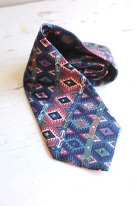 Hastings Traditions Necktie Silk Ethnic Weaving Motif 3.75" in Tie Textile Gift - Picture 1 of 4